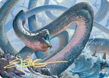 2021 Magic the Gathering Kaldheim - Art Series Gold Artist Signature #60 Koma, Cosmos Serpent Front