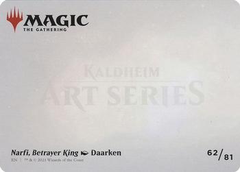 2021 Magic the Gathering Kaldheim - Art Series Gold Artist Signature #62 Narfi, Betrayer King Back
