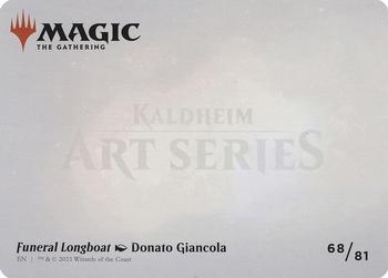 2021 Magic the Gathering Kaldheim - Art Series Gold Artist Signature #68 Funeral Longboat Back