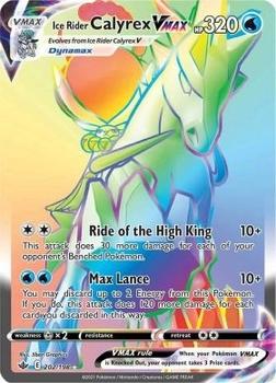 2021 Pokemon Sword & Shield Chilling Reign #202/198 Ice Rider Calyrex VMAX Front