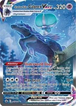 2021 Pokemon Sword & Shield Chilling Reign #205/198 Shadow Rider Calyrex VMAX Front