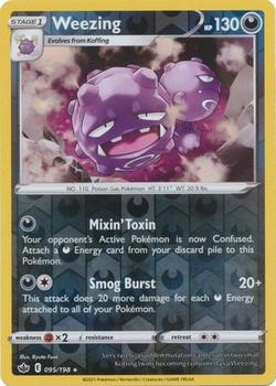2021 Pokemon Sword & Shield Chilling Reign - Reverse Holo #095/198 Weezing Front