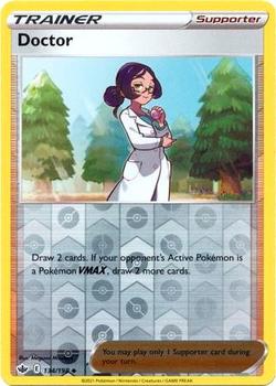2021 Pokemon Sword & Shield Chilling Reign - Reverse Holo #134/198 Doctor Front