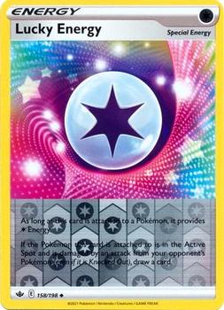 2021 Pokemon Sword & Shield Chilling Reign - Reverse Holo #158/198 Lucky Energy Front