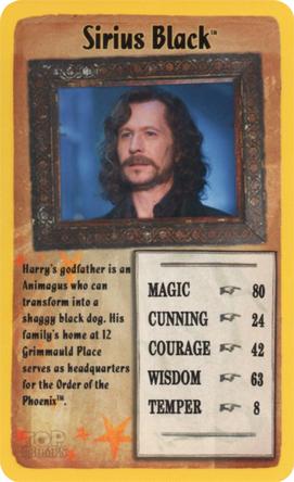 2016 Top Trumps Harry Potter and The Order of The Phoenix #NNO Sirius Black Front