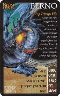 2016 Top Trumps Beast Quest #NNO Ferno Front