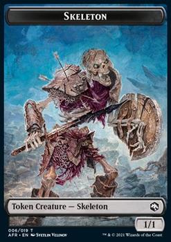 2021 Magic The Gathering Adventures in the Forgotten Realms - Tokens #006 / 021 Skeleton / Lost Mine of Phandelver Front