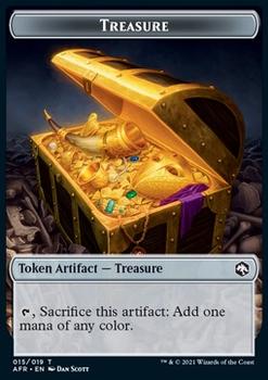 2021 Magic The Gathering Adventures in the Forgotten Realms - Tokens #015 Treasure Front