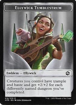 2021 Magic The Gathering Adventures in the Forgotten Realms - Tokens #016 Emblem – Ellywick Tumblestrum Front