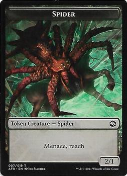 2021 Magic The Gathering Adventures in the Forgotten Realms - Tokens #007 Spider Front