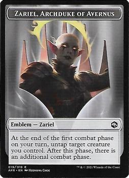 2021 Magic The Gathering Adventures in the Forgotten Realms - Tokens #019 Emblem - Zariel, Archduke of Avernus Front
