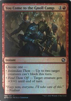 2021 Magic The Gathering Adventures in the Forgotten Realms - Foil #168 You Come to the Gnoll Camp Front