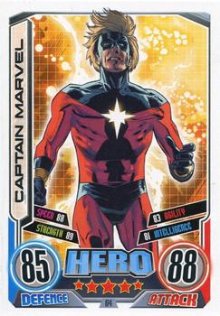 2012 Topps Marvel Hero Attax Series 2: Avengers #64 Captain Marvel Front