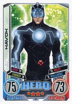 2012 Topps Marvel Hero Attax Series 2: Avengers #72 Havok Front