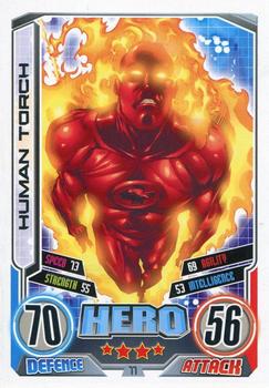 2012 Topps Marvel Hero Attax Series 2: Avengers #77 Human Torch Front