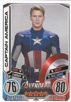 2012 Topps Marvel Hero Attax Series 2: Avengers #218 Captain America Front