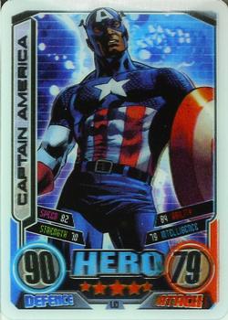 2012 Topps Marvel Hero Attax Series 2: Avengers #LE1 Captain America Front