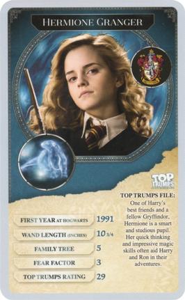2019 Top Trumps Harry Potter 30 Witches & Wizards #NNO Hermione Granger Front