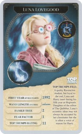 2019 Top Trumps Harry Potter 30 Witches & Wizards #NNO Luna Lovegood Front
