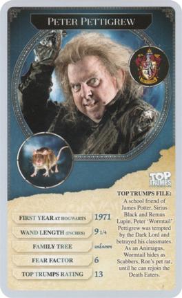 2019 Top Trumps Harry Potter 30 Witches & Wizards #NNO Peter Pettigrew Front