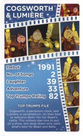 2016 Top Trumps Disney Who is your favourite? #NNO Cogsworth & Lumiere Front