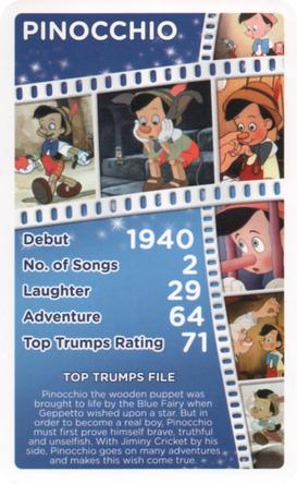 2016 Top Trumps Disney Who is your favourite? #NNO Pinocchio Front