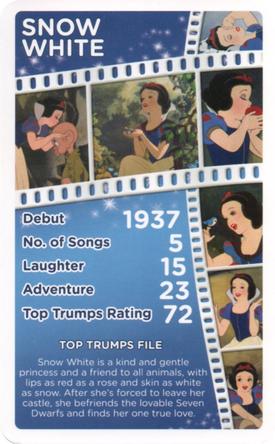 2016 Top Trumps Disney Who is your favourite? #NNO Snow White Front