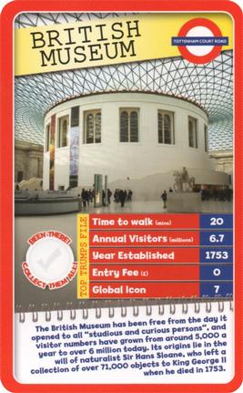 2015 Top Trumps London 30 Things to See #NNO British Museum Front