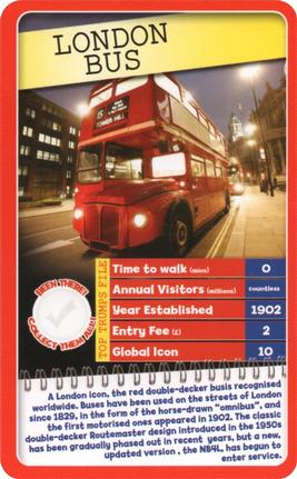 2015 Top Trumps London 30 Things to See #NNO London Bus Front