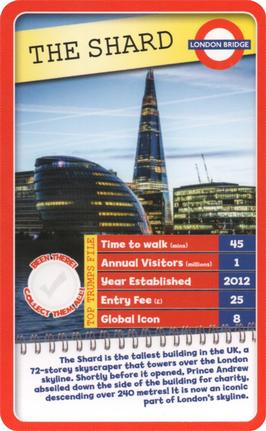 2015 Top Trumps London 30 Things to See #NNO The Shard Front