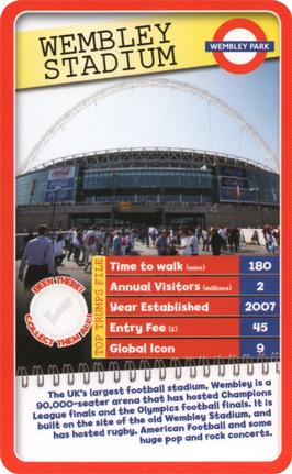 2015 Top Trumps London 30 Things to See #NNO Wembley Stadium Front