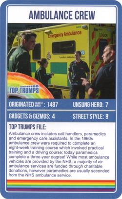 2020 Top Trumps Britain at its best Key Workers #NNO Ambulance Crew Front