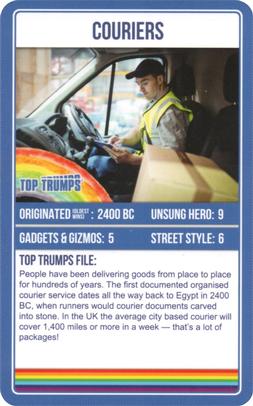 2020 Top Trumps Britain at its best Key Workers #NNO Couriers Front