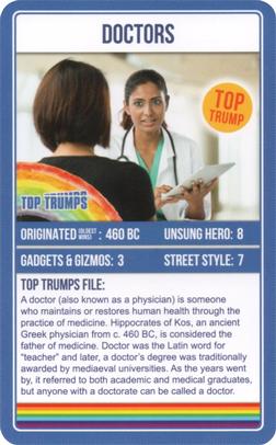 2020 Top Trumps Britain at its best Key Workers #NNO Doctors Front