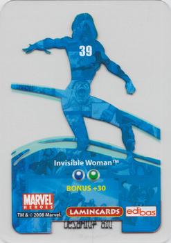 2008 Edibas Lamincards Marvel Heroes #39 Invisible Woman Back