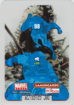 2008 Edibas Lamincards Marvel Heroes #98 Captain America / Spider-Man Back
