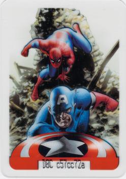 2008 Edibas Lamincards Marvel Heroes #98 Captain America / Spider-Man Front