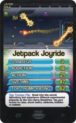 2014 Top Trumps Top 30 Apps #NNO Jetpack Joyride Front