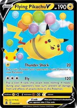 2021 Pokemon Sword & Shield Celebrations #006/025 Flying Pikachu V Front