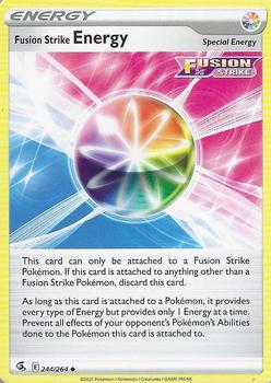 2021 Pokemon Sword & Shield Fusion Strike #244/264 Fusion Strike Energy Front