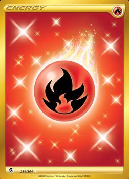 2021 Pokemon Sword & Shield Fusion Strike #284/264 Fire Energy Front