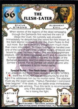 1993 Merlin BattleCards #66 The Flesh-Eater Back