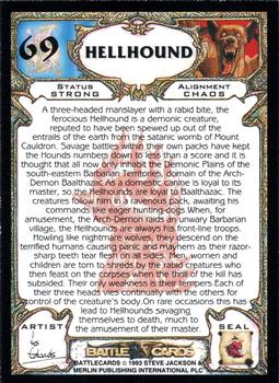 1993 Merlin BattleCards #69 Hellhound Back