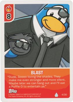 2009 Topps Club Penguin Card-Jitsu Puffle Deck #4 Blast Front