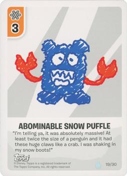 2009 Topps Club Penguin Card-Jitsu Puffle Deck #19 Abominable Snow Puffle Front
