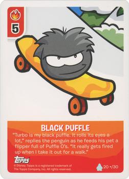 2009 Topps Club Penguin Card-Jitsu Puffle Deck #20 Black Puffle Front