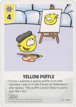 2009 Topps Club Penguin Card-Jitsu Puffle Deck #27 Yellow Puffle Front