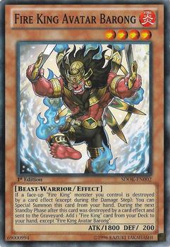 2013 Yu-Gi-Oh! Onslaught of the Fire Kings English 1st Edition #SDOK-EN002 Fire King Avatar Barong Front