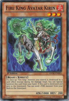 2013 Yu-Gi-Oh! Onslaught of the Fire Kings English 1st Edition #SDOK-EN003 Fire King Avatar Kirin Front