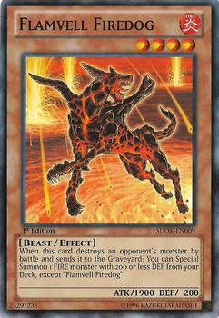 2013 Yu-Gi-Oh! Onslaught of the Fire Kings English 1st Edition #SDOK-EN009 Flamvell Firedog Front